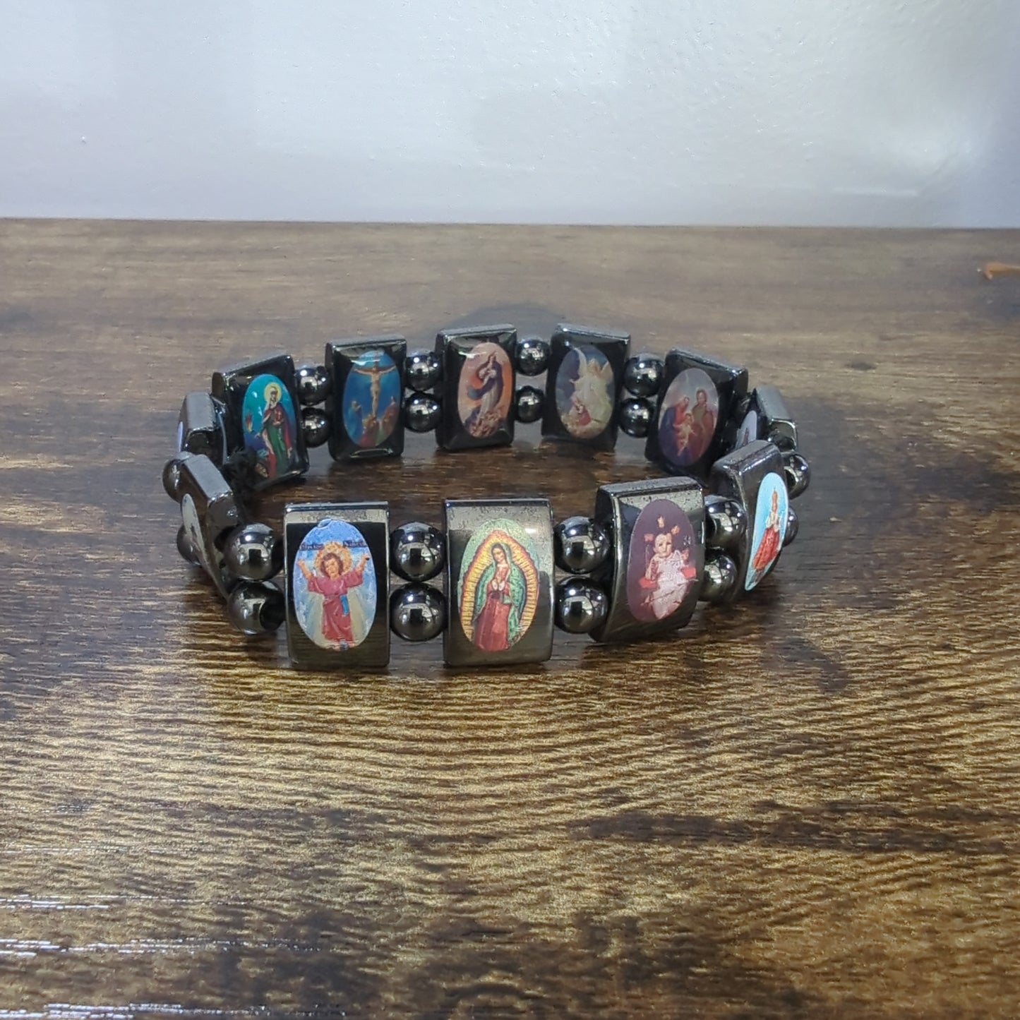 Hematite Saints Bracelet
