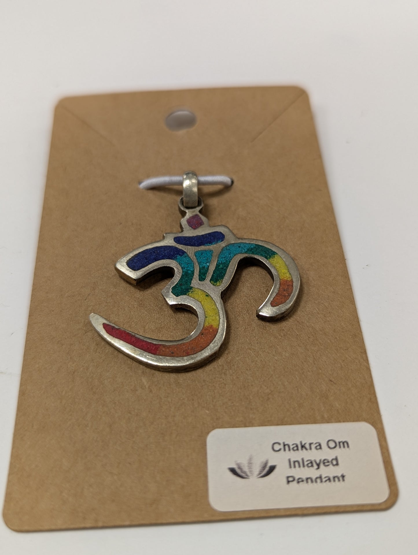Chakra Inlayed Om Pendant