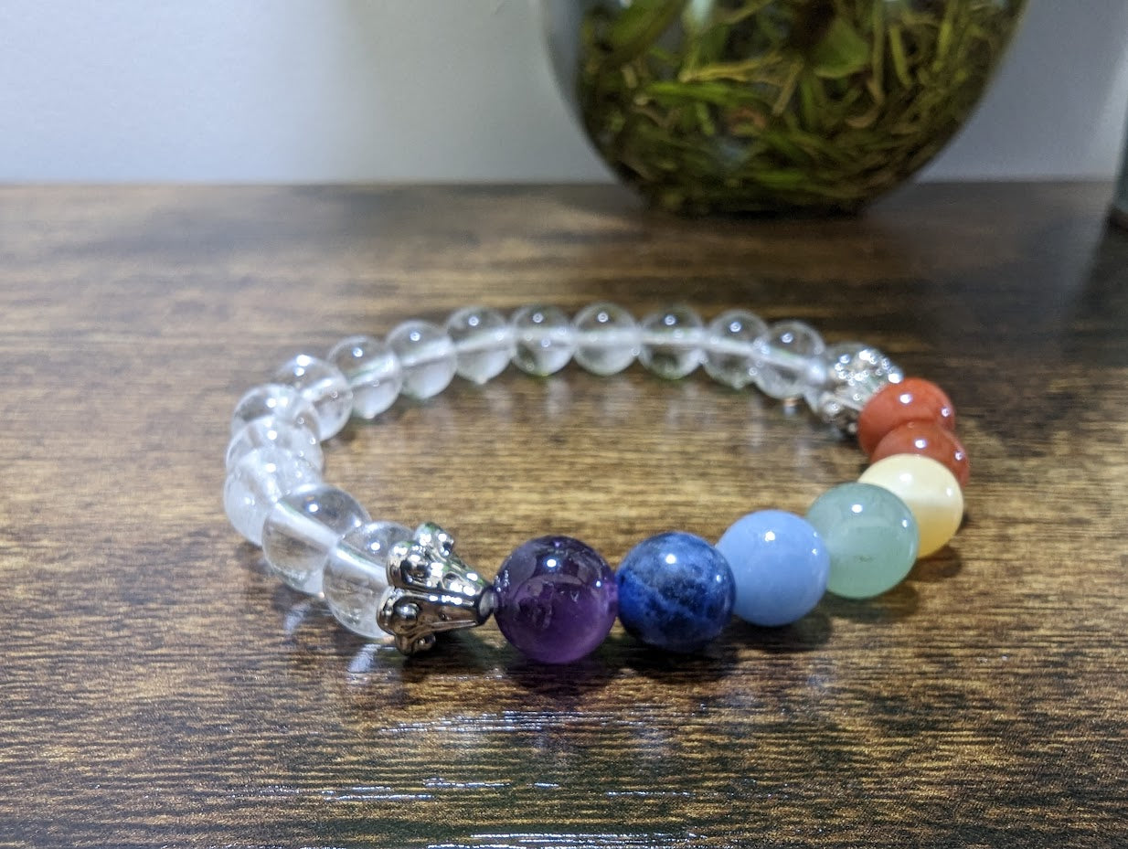 7 Chakra with Crystal 8mm Bracelet