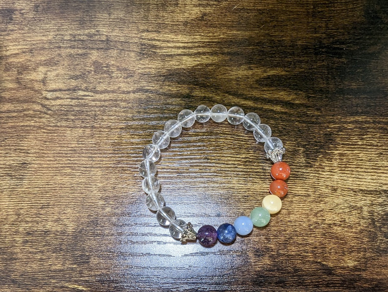7 Chakra with Crystal 8mm Bracelet
