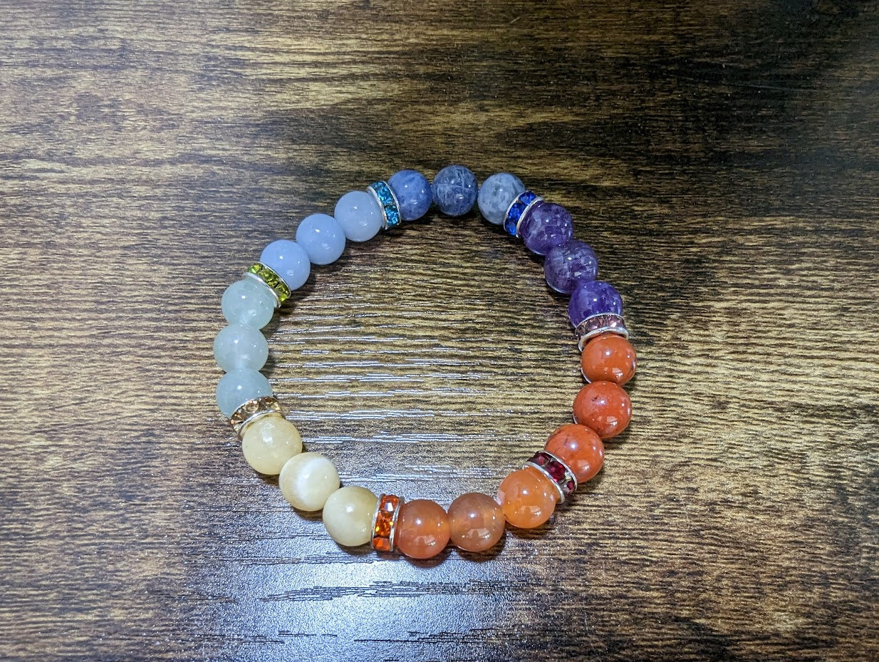 7 Chakra 8mm Bracelet
