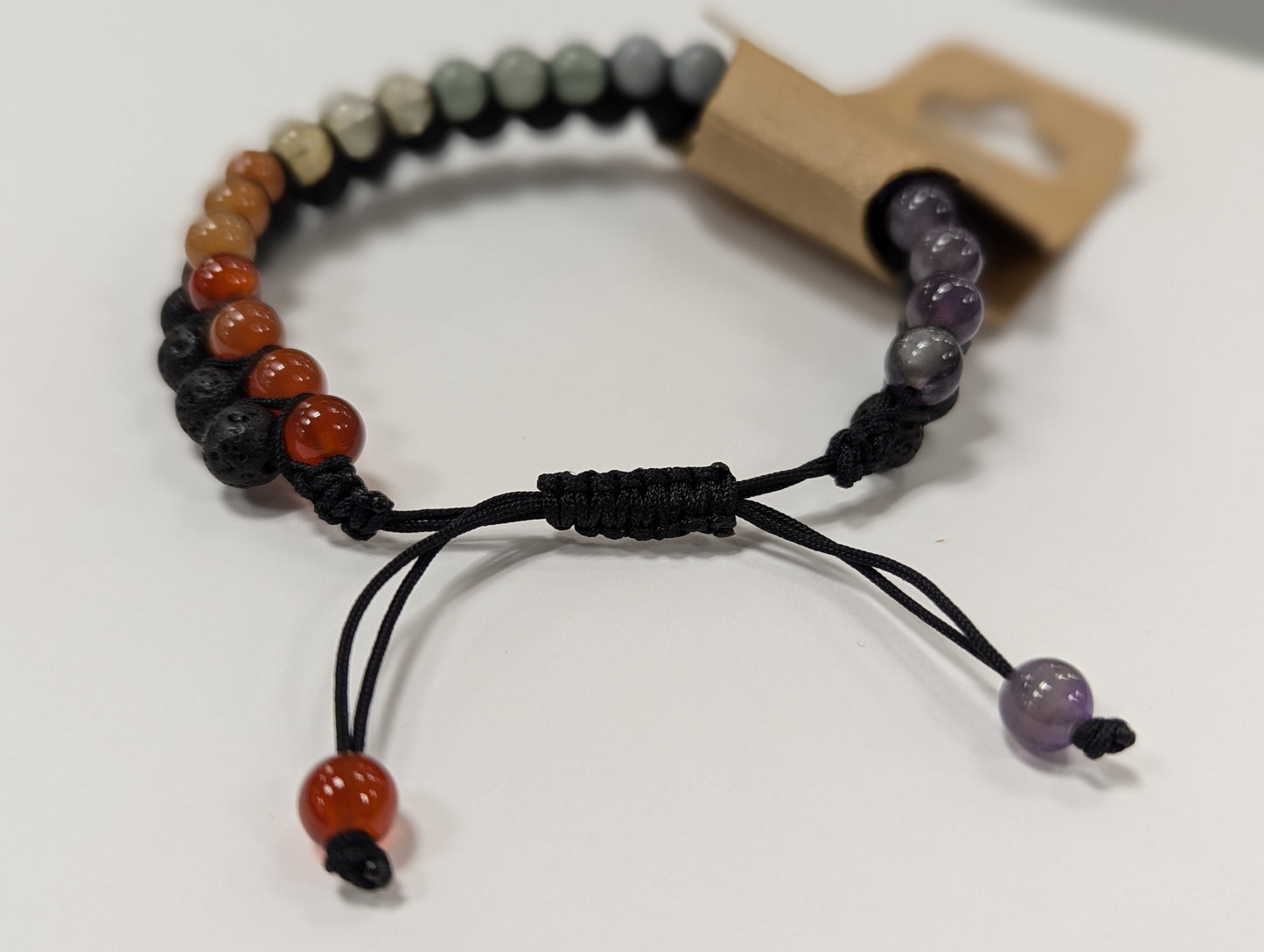 7 Chakra/lava dbl row bracelet